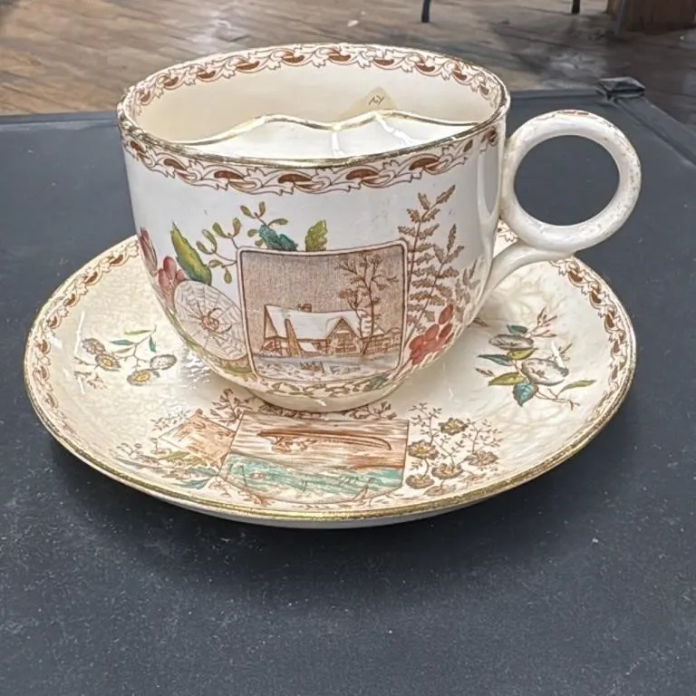 K&Ci "Seasons" Teacup and Saucer Set