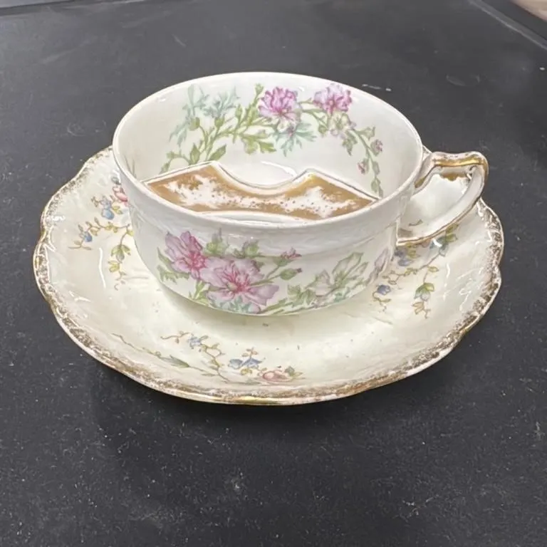 Vintage Haviland France Limoges Mustache Cup and S
