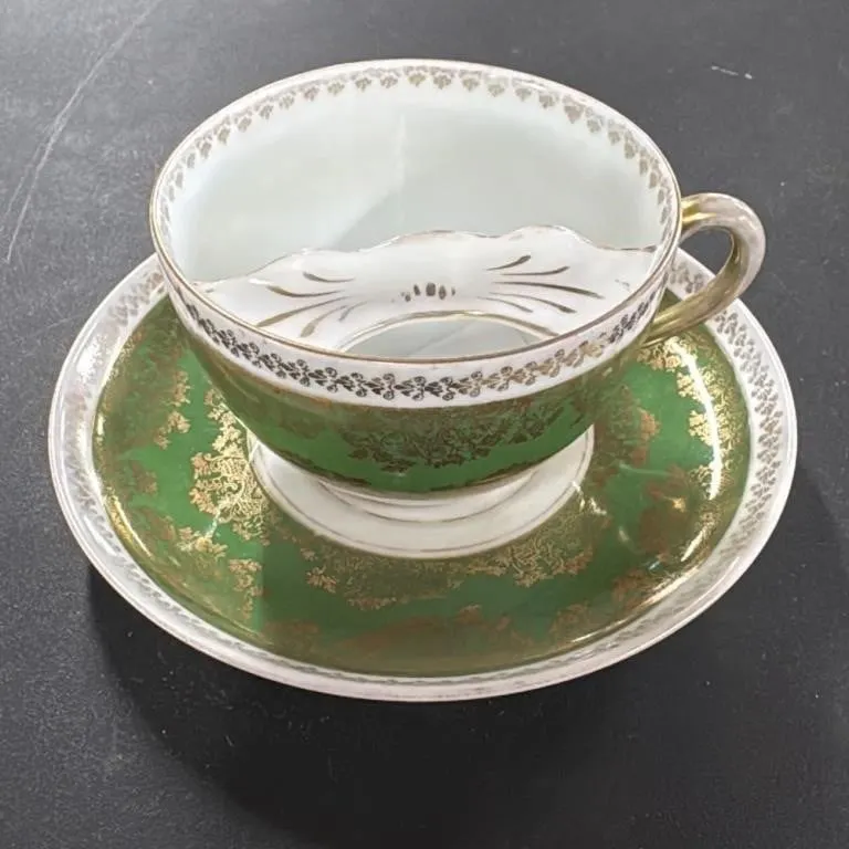 Imperial China Austria Mustache Cup and Saucer Set