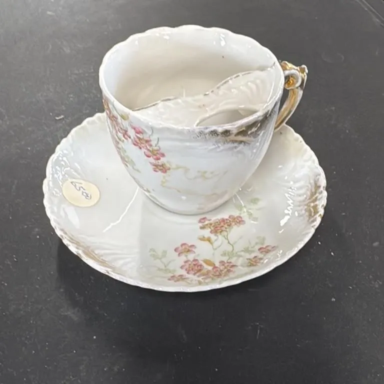 Vintage Dresden Germany Porcelain Cup and Saucer S