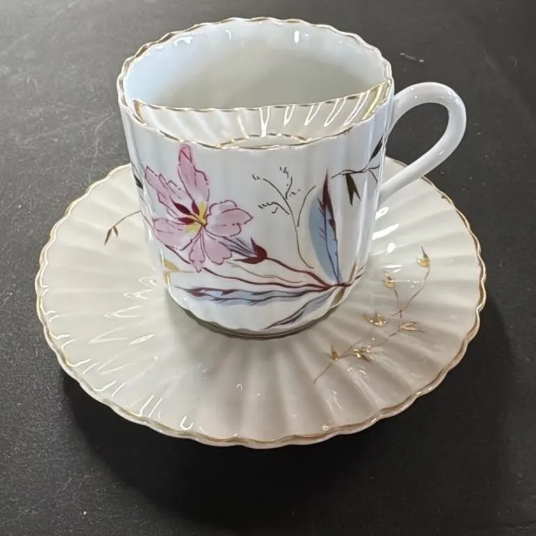 Vintage Floral Teacup and Saucer Set