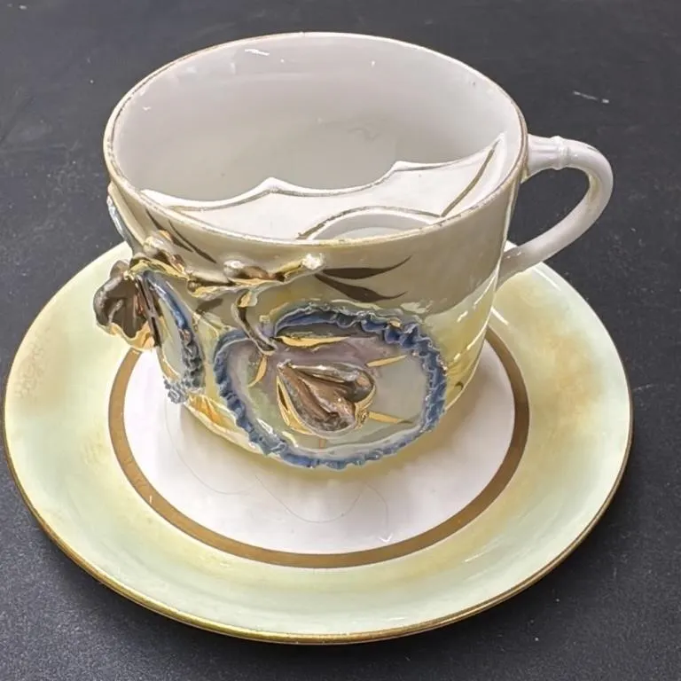 Pope Gosser China Mustache Cup and Saucer B-25 Mad