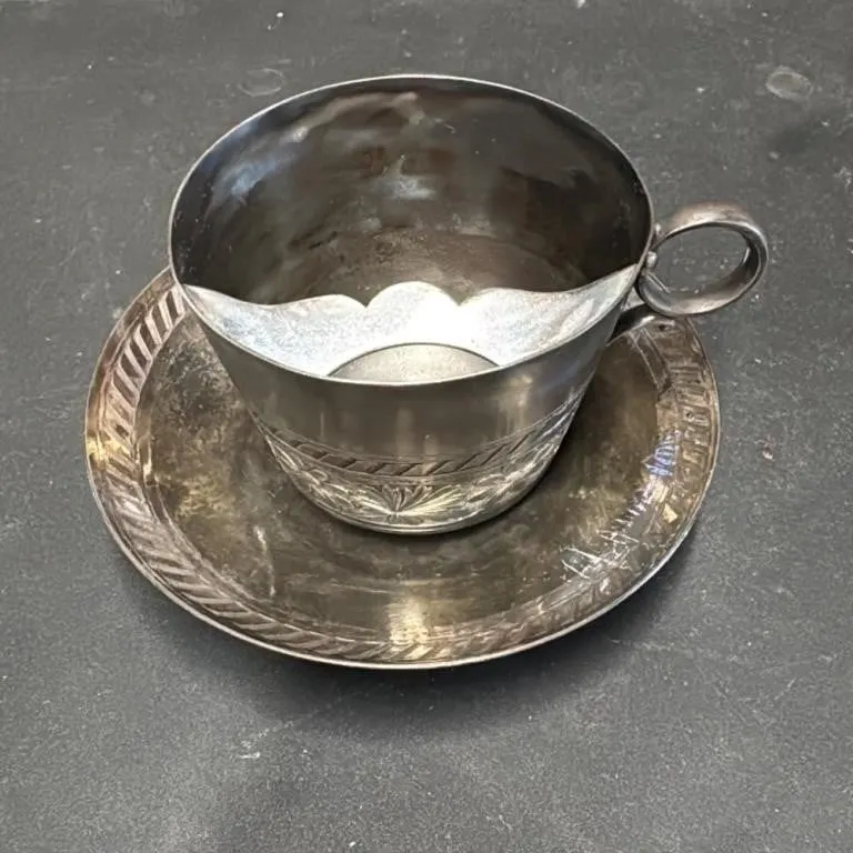James W. Tufts Boston Quadruple Plate 1371 Cup and