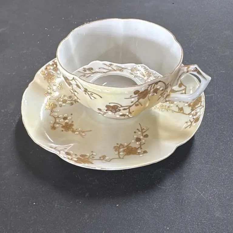 Vintage Japanese Porcelain Tea Cup and Saucer Set