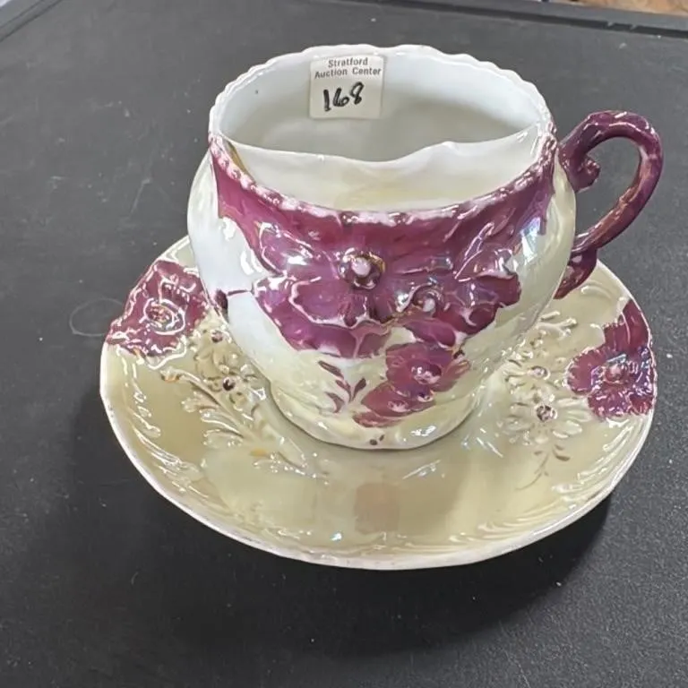 Vintage Floral Teacup and Saucer Set