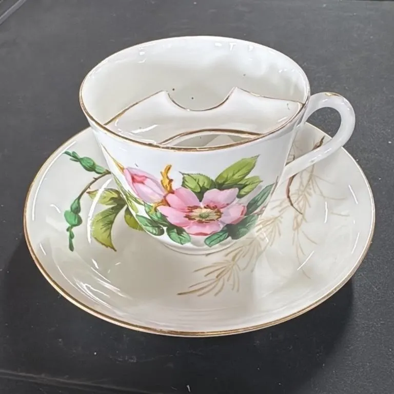 Antique Booley English Porcelain Teacup and Saucer