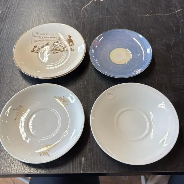 Set of 4 Vintage Saucers, Various Designs