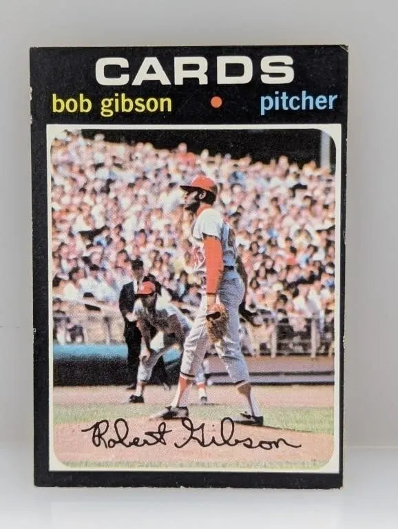 1971 Topps Bob Gibson #450 Edges