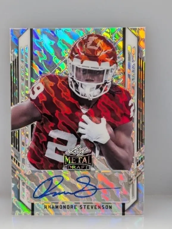 Rhamondre Stevenson 2021 Leaf Metal Draft Auto /60