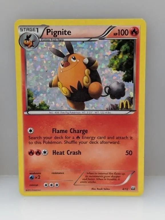 Pok�mon 2012 Pignite 4 McDonald�s Promo Holo Edge