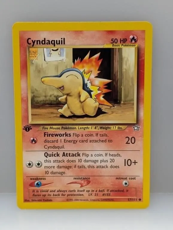 Pok�mon 1999 Cyndaquil 57 1st Edition Neo Genesis