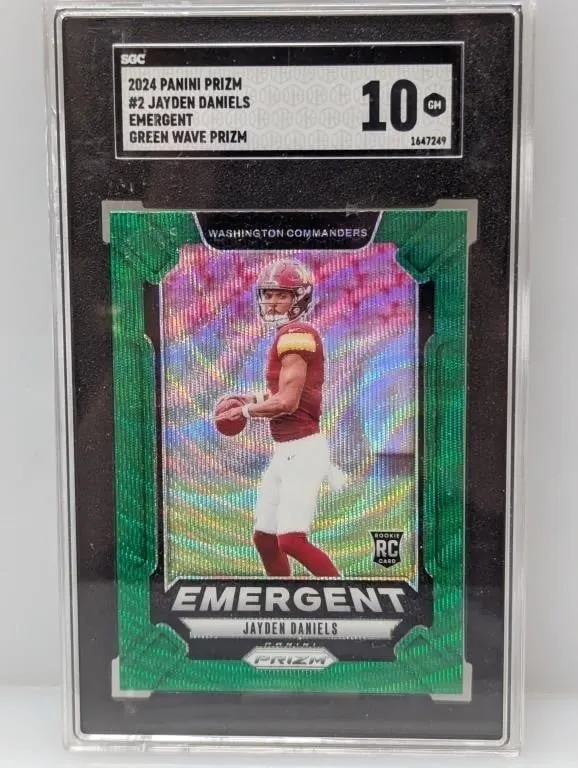 2024 Prizm #2 Daniels Green Wave Prizm RC SGC 10