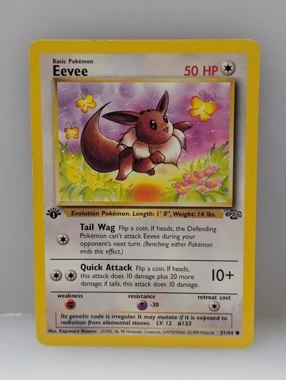Pok�mon 1999 Eevee 51 1st Edition Jungle S/E