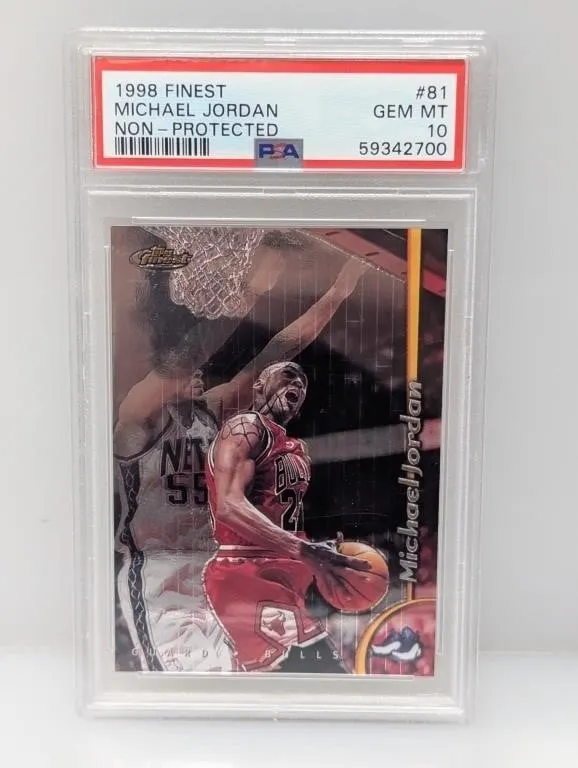 1998 Topps Finest Michael Jordan #81 PSA 10