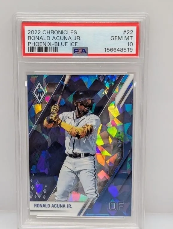 2022 Chronicles /25 Ronald Acuna Jr Blue Ice PSA10