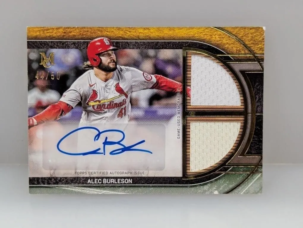 2025 Topps Museum Burleson Auto 2x Relic/50 Corner
