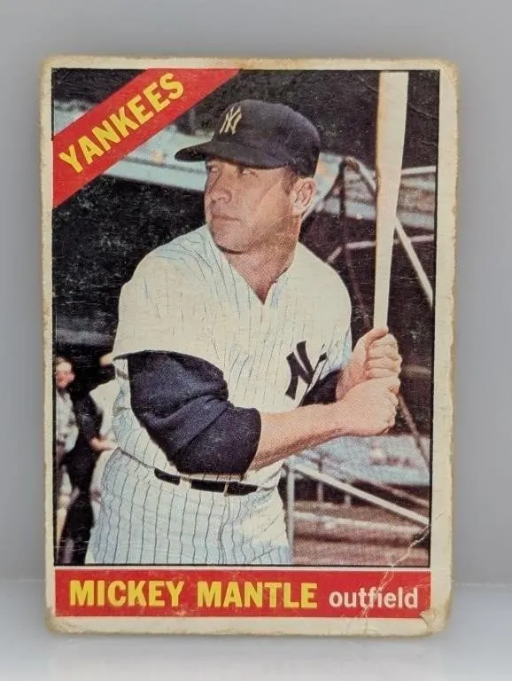 1966 Topps Mickey Mantle #50�Damage