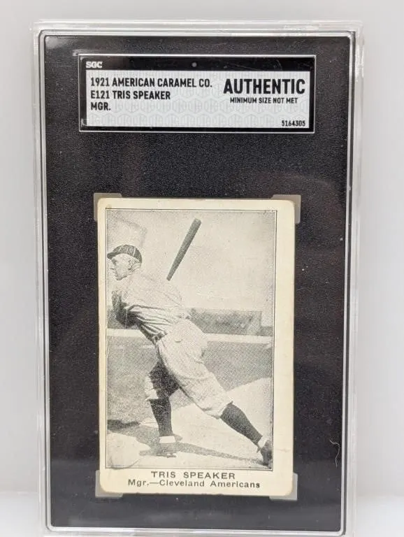 1921 SGC A American Caramel E121 Tris Speaker HOF