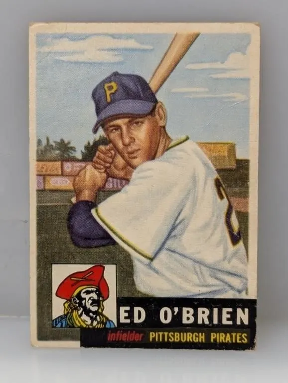 1953 Topps Hi #249 - Ed O'Brien "Pirates" Crease