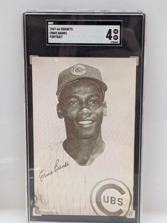 1947-66 Exhibits SGC 4 Ernie Banks Hall Of Fame