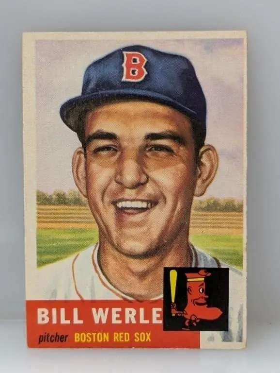 1953 Topps Semi Hi #170 - Bill Werle "Red Sox"