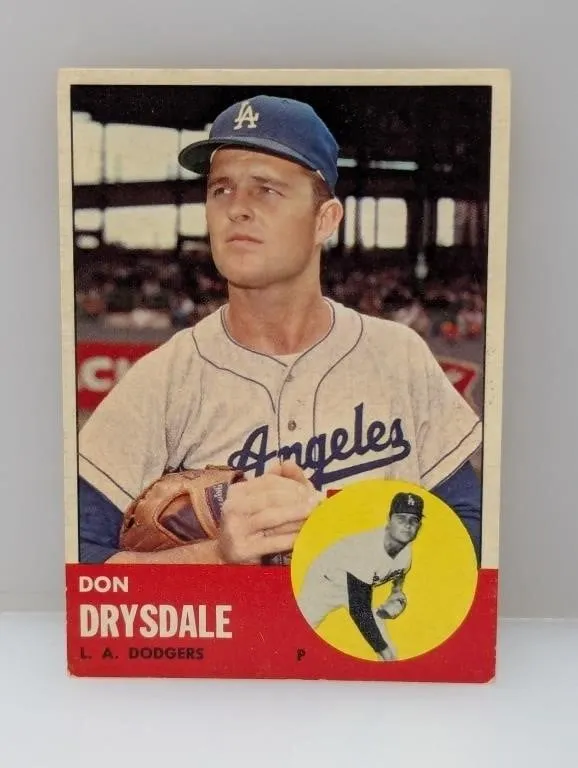 1963 Topps #360 Don Drysdale HOF Dodgers S/S