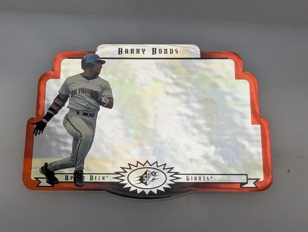 1996 UD SPx Die Cut Hologram Barry Bonds Indent