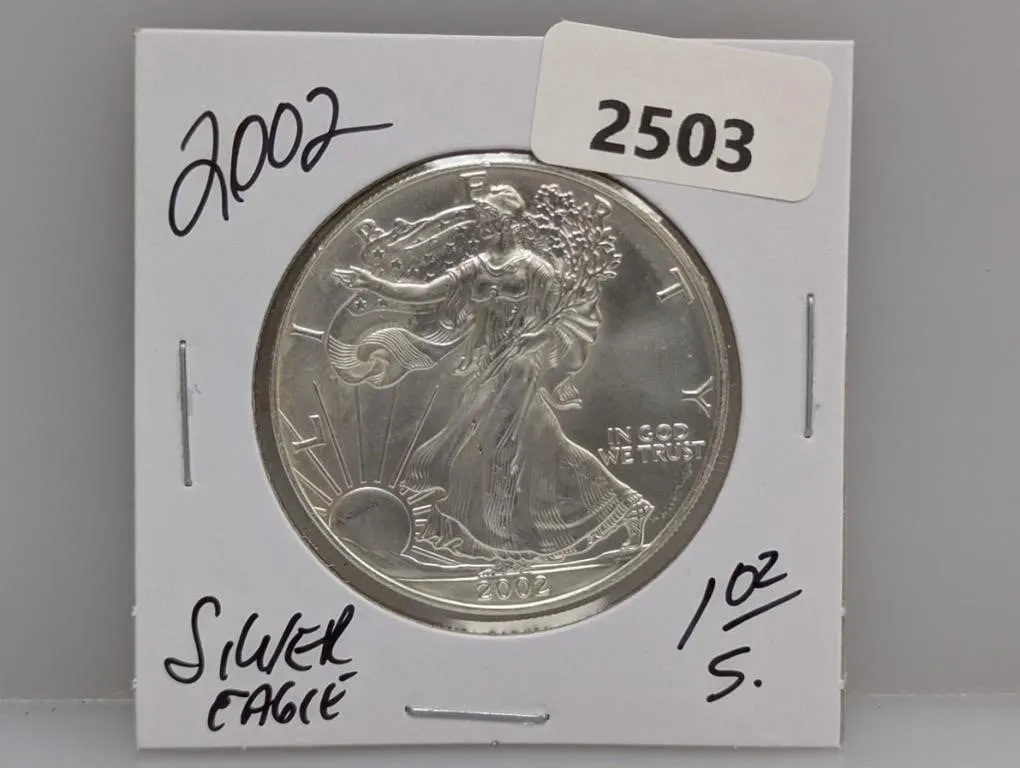 2002 1oz .999 Silv Eagle $1 Dollar