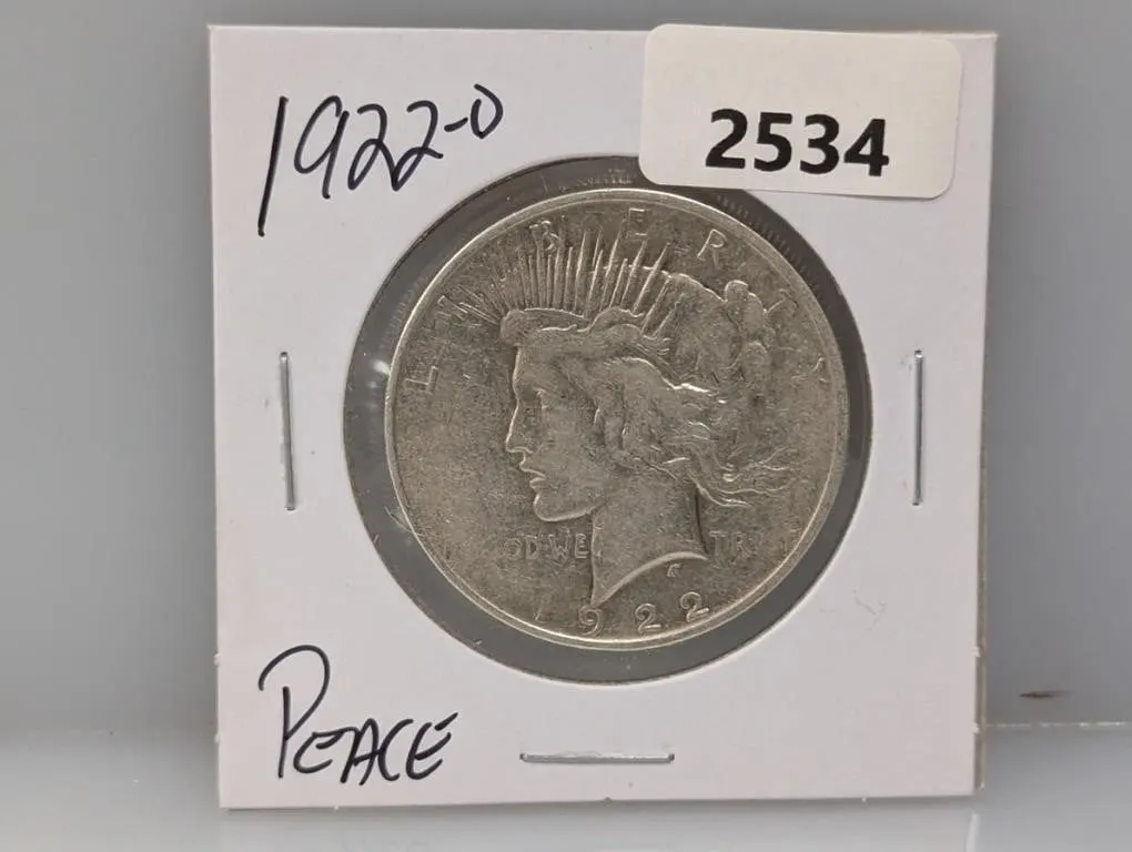 1922-D 90% Silv Peace $1 Dollar