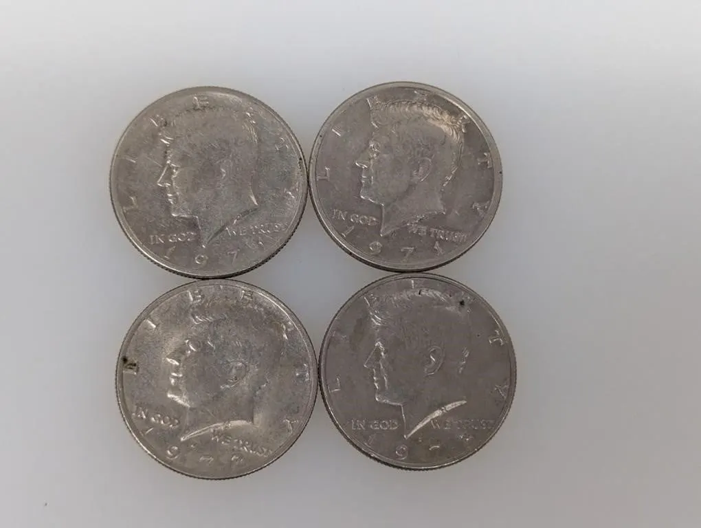 (4) JFK Half $1 Dollars