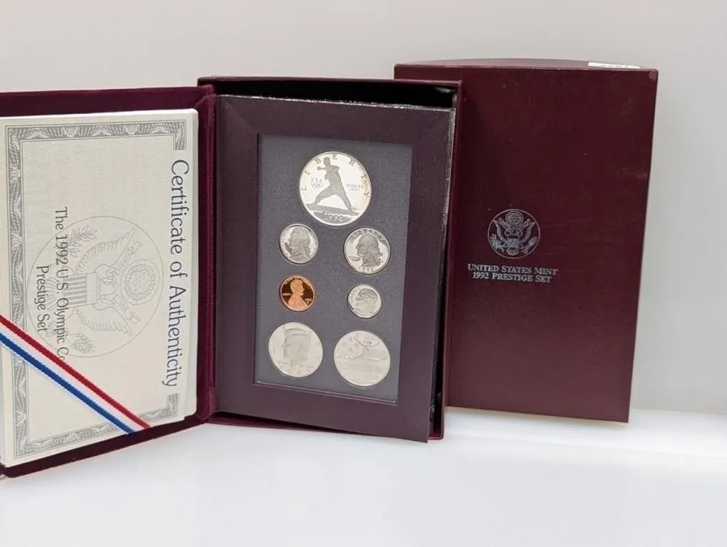 1992 9% Silv Olympic Prestige Mint Set