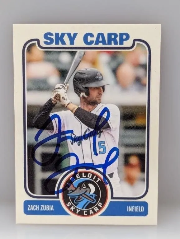 2016 Rookies STL Sky Carp Zach Zubia Auto HA Au