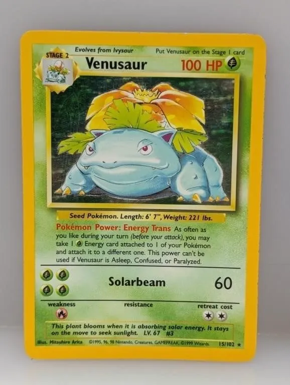 1999 Pokemon Venusaur Holo #15 Corners/Edges