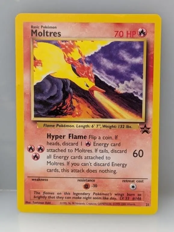 2000 Pokemon Promo Moltres #21 Indent
