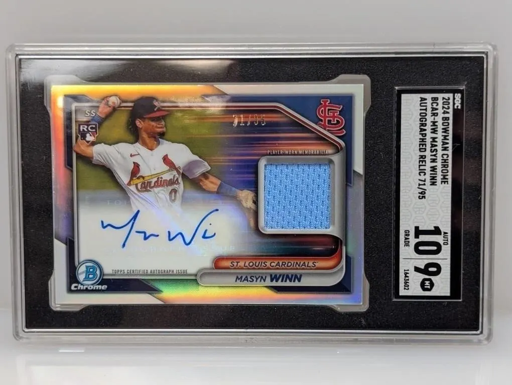 2024 Winn Bowman Ch Auto Relic Ref RC /95 SGC 9 10