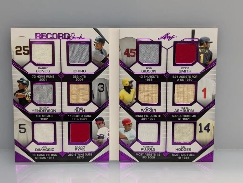 2023 Leaf/10 Bonds Ruth Pujols ETC Bat/Jersey Book