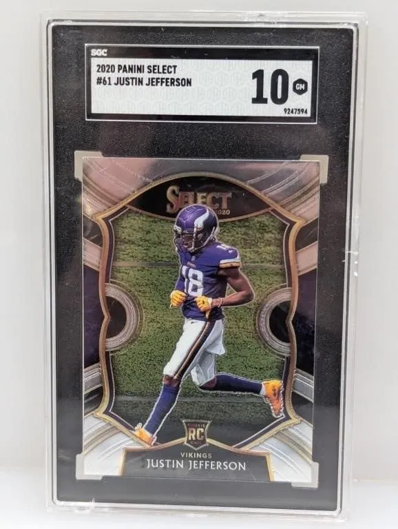 2020 Justin Jefferson Panini Select RC #61 SGC 10