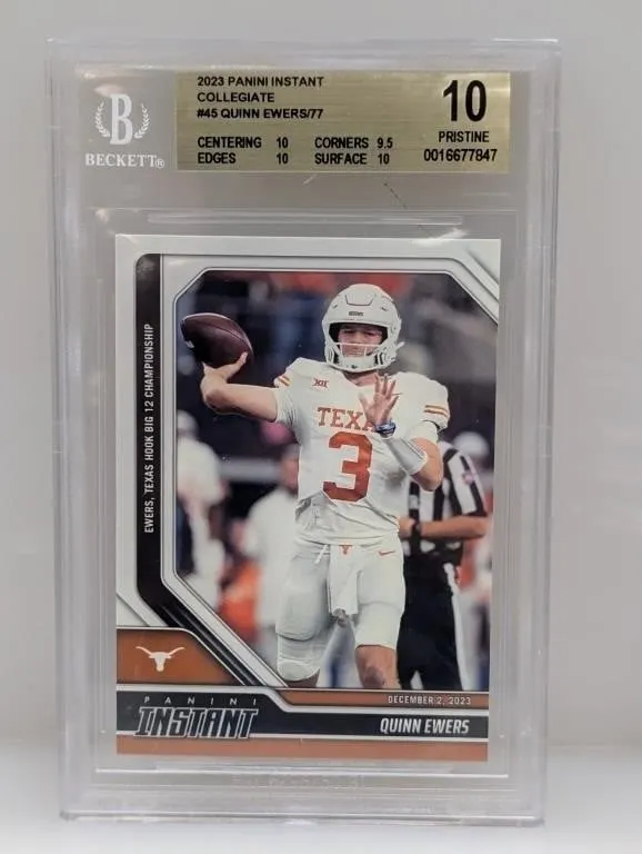 2023 Quinn Ewers Instant Collegiate /77 Bgs 10