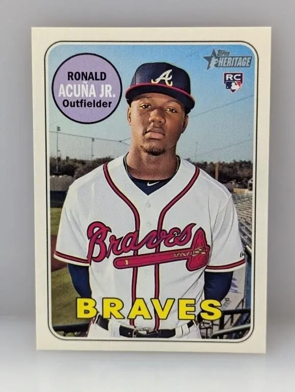 2018 Ronald Acuna Jr. Topps Heritage RC #580