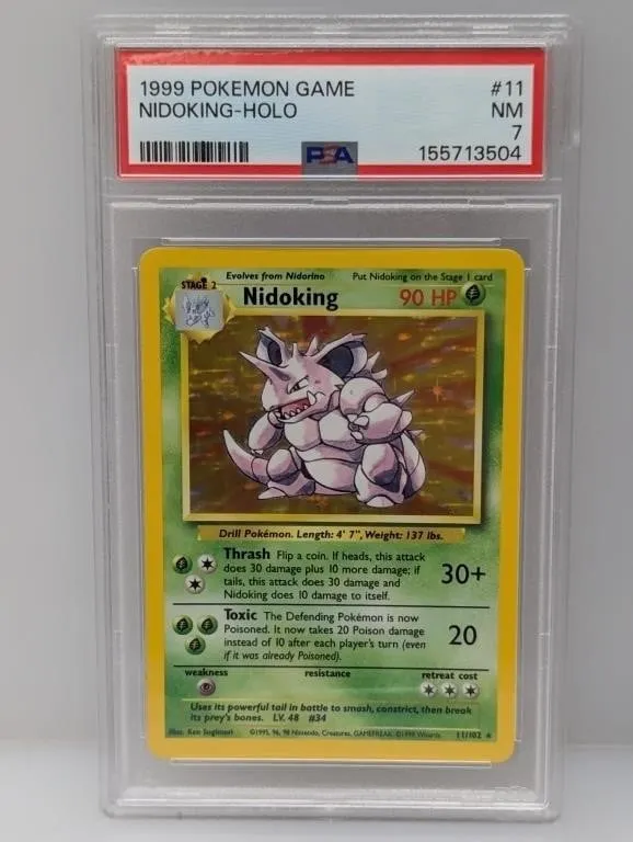 1999 Pokemon Nidoking Holo #11 PSA 7