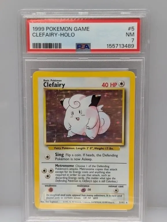 1999 Pokemon Clefairy Holo #5 PSA 7