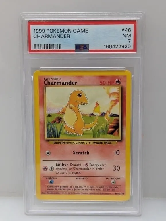 1999 Pokemon Charmander #46 PSA 7