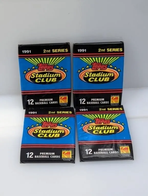 (4) 1991 Topps Stadium Baseball Series 2 Packs