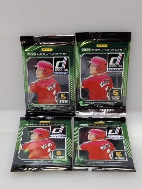 (4) 2026 Donruss Packs Look For Yellow Insert