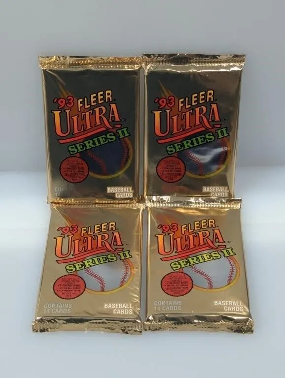 (4) 1993 Fleer Ultra Baseball Series 2 Packs