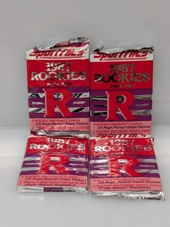 (4) 1987 Sportflics Rookies Series 2 Packs