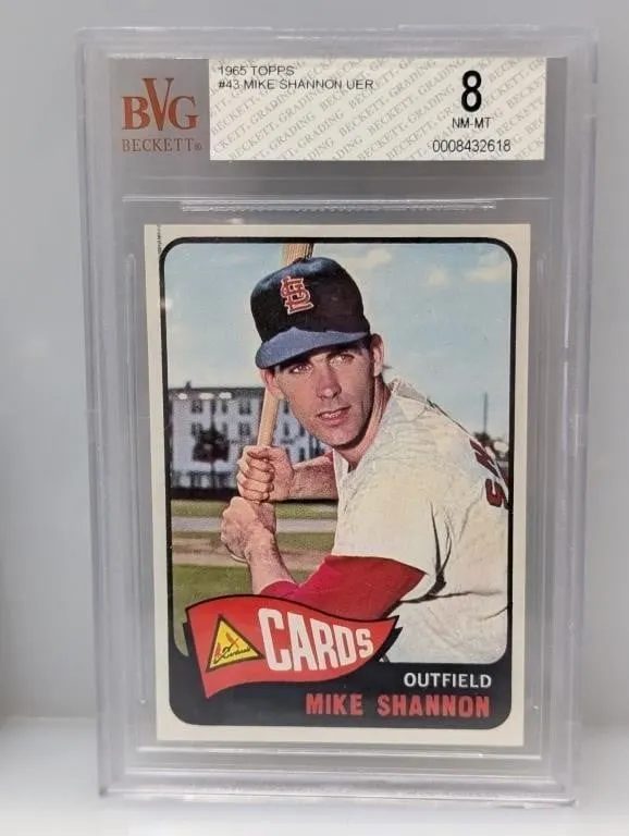 1965 Topps #43 Mike Shannon UER BVG 8