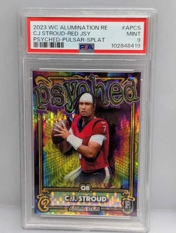 2023 Wild Card Stroud Psyched Pulsar Splatter PSA9