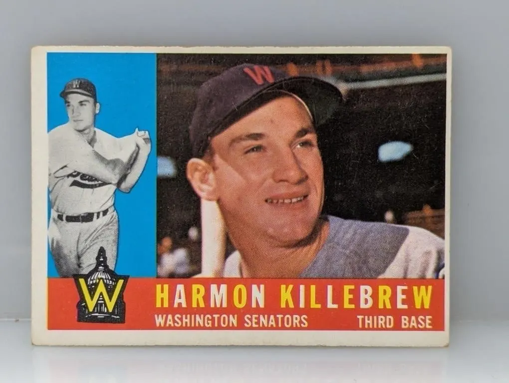 1960 TOPPS Baseball HARMON KILLEBREW HOF Indents