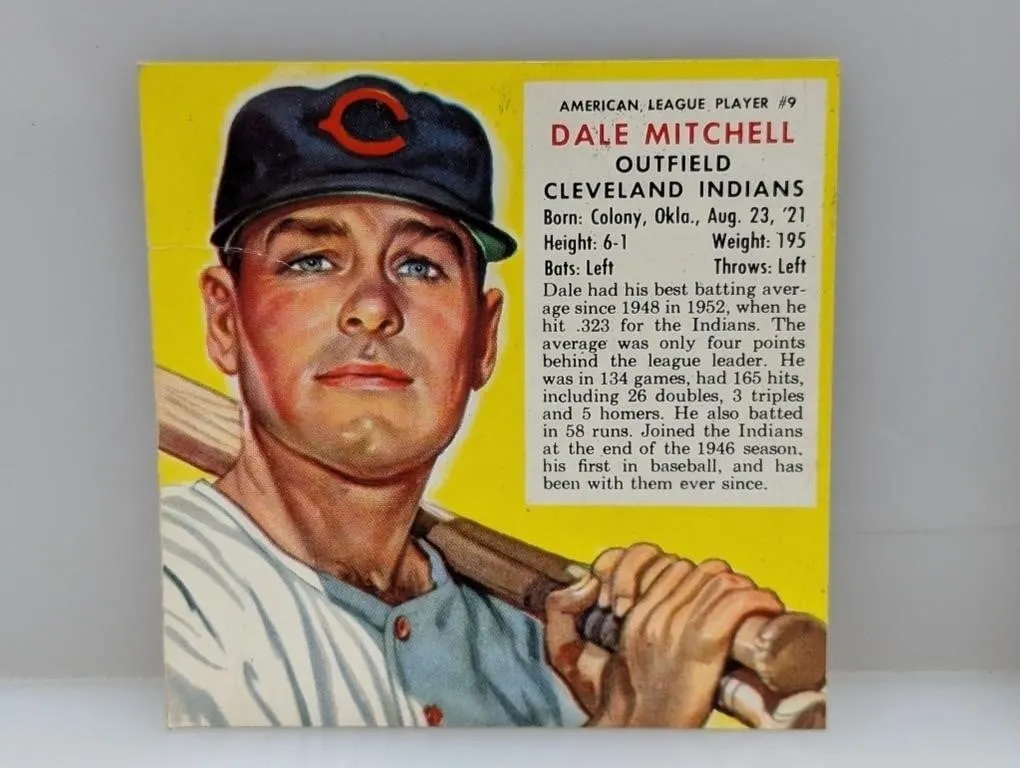1953 red man tobacco DALE MITCHELL 9A Cs/S/Is